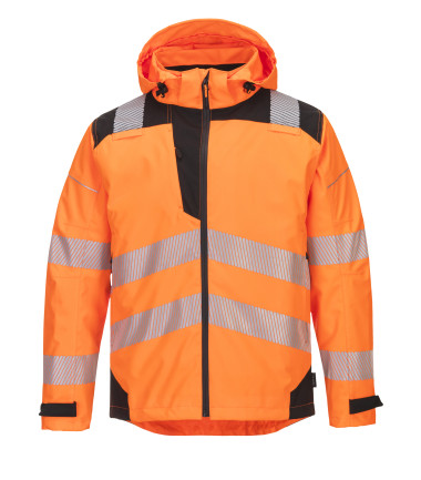 Veste imper-respirante extreme pw3 de travail Orange/Noir Portwest