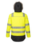 Parka d&39;hiver haute visibilité pw3 de travail Jaune/Noir Portwest