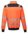 Pw3 hi-vis sweatshirt zippé de travail Orange/Noir Portwest