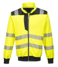 Pw3 hi-vis sweatshirt zippé de travail Jaune/Noir Portwest