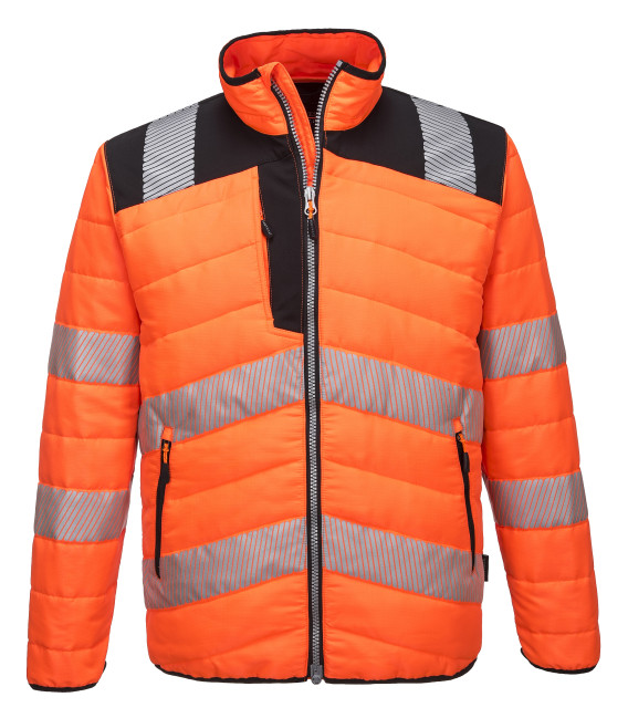 Pw3 hi-vis baffle de travail Orange/Noir Portwest