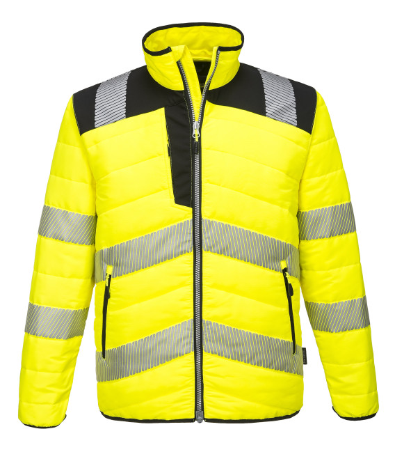 Pw3 hi-vis baffle de travail Jaune/Noir Portwest