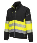 Veste softshell pw3 haute visibilité classe 1 de travail Noir/jaune Portwest