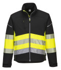 Veste softshell pw3 haute visibilité classe 1 de travail Noir/jaune Portwest