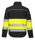 Veste softshell pw3 haute visibilité classe 1 de travail Noir/jaune Portwest