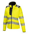 Softshell pw3 haute visibilité pour femmes de travail Jaune/Noir Portwest
