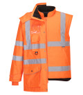 Parka traffic hv 7-en-1 ris de travail Orange Portwest