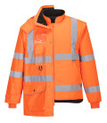 Parka traffic hv 7-en-1 ris de travail Orange Portwest