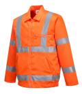 Veste poly-coton hi-vis ris de travail Orange Portwest