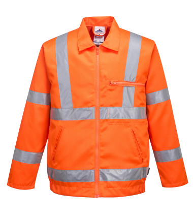 Veste poly-coton hi-vis ris de travail Orange Portwest