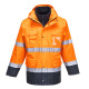 Parka haute visibilité 3 en 1 de travail Orange/Bleu Portwest