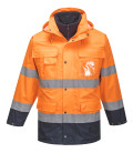 Parka haute visibilité 3 en 1 de travail Orange/Bleu Portwest
