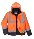 Blouson hv bicolore de travail Orange/Bleu Portwest