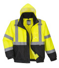 Blouson haute visibilité premium 3 en 1 de travail Jaune/Noir Portwest