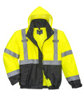 Blouson haute visibilité premium 3 en 1 de travail Jaune/Noir Portwest
