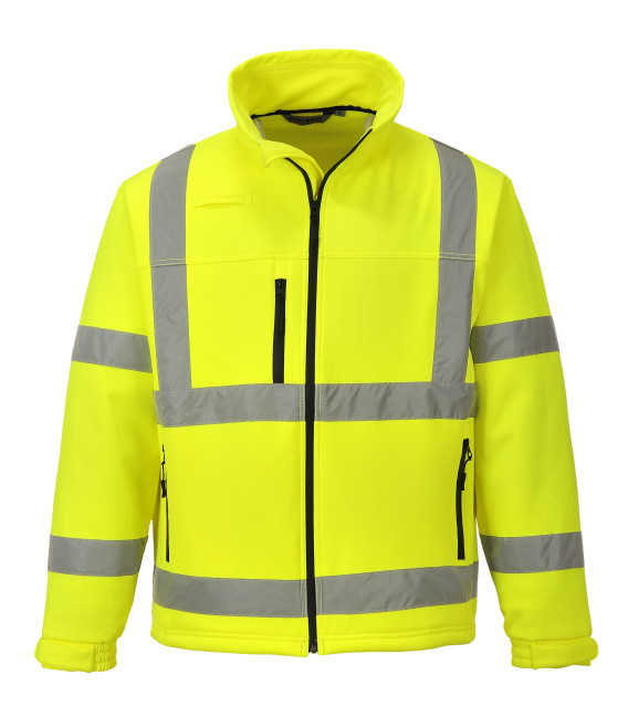 Veste softshell classic hi-vis (3 couches) de travail Jaune Portwest