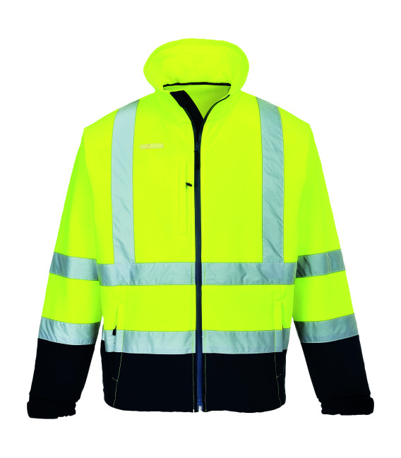 Softshell bicolore (3 couches) de travail Jaune/Bleu Portwest