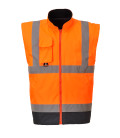 Parka haute-visibilité 7-en-1 traffic contrast de travail Orange/Bleu Portwest
