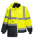 Parka haute-visibilité 7-en-1 traffic contrast de travail Jaune/Bleu Portwest
