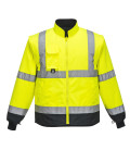 Parka haute-visibilité 7-en-1 traffic contrast de travail Jaune/Bleu Portwest