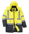Parka haute-visibilité 7-en-1 traffic contrast de travail Jaune/Bleu Portwest