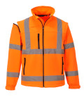 Blouson hivis softshell (3 couches) de travail Orange Portwest