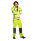 Blouson hivis softshell (3 couches) de travail Jaune Portwest