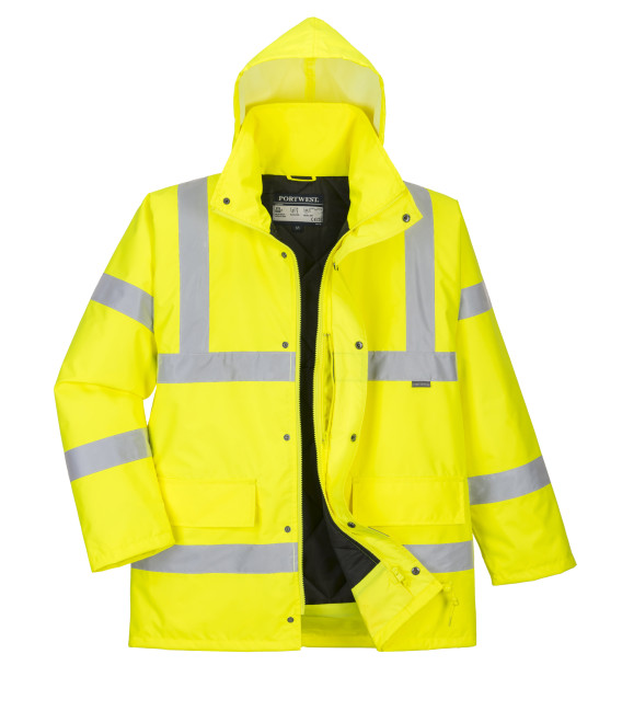 Parka hi-vis respirante de travail Jaune Portwest