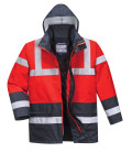 Parka bicolore traffic de travail Rouge/Bleu Portwest