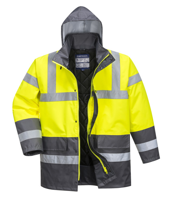 Parka bicolore traffic de travail Jaune/Gris Portwest