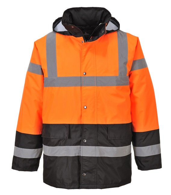 Parka hv bicolore de travail Orange/Noir Portwest
