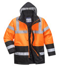 Parka hv bicolore de travail Orange/Noir Portwest