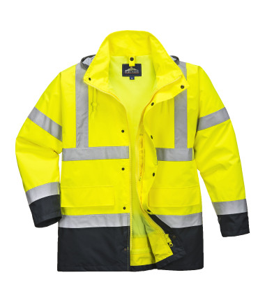 Parka hi-vis bicolore contrastée trafic 4 en 1 de travail Portwest