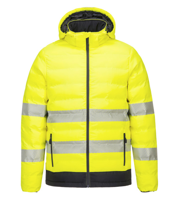Doudoune chauffante haute visibilité par ultrasons de travail Jaune/Noir Portwest