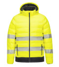Doudoune chauffante haute visibilité par ultrasons de travail Jaune/Noir Portwest