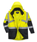 Parka bicolore respirant hi-vis de travail Jaune/Bleu Portwest