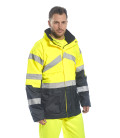 Parka bicolore respirant hi-vis de travail Jaune/Bleu Portwest