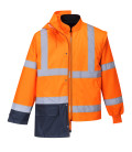 Parka bicolore executive 5-en-1 de travail Orange/Bleu Portwest
