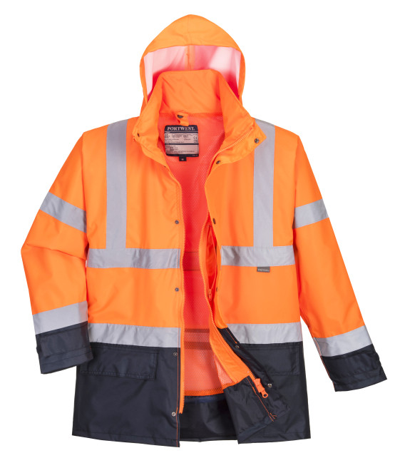 Parka bicolore executive 5-en-1 de travail Orange/Bleu Portwest