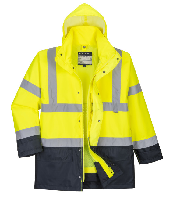 Parka bicolore executive 5-en-1 de travail Jaune/Bleu Portwest