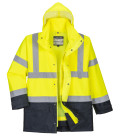 Parka bicolore executive 5-en-1 de travail Jaune/Bleu Portwest