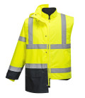 Parka bicolore executive 5-en-1 de travail Jaune/Bleu Portwest