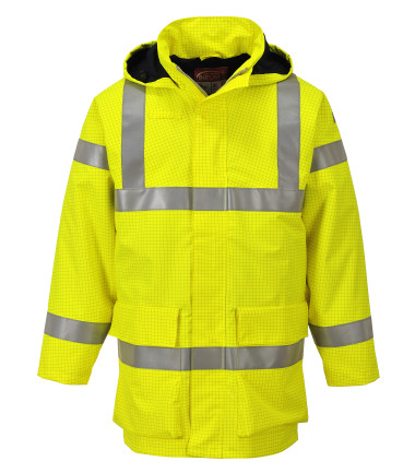 Veste de pluie hi-vis multi lite bizflame de travail Jaune Portwest