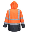 Parka hv bizflame rain multi-risques de travail Orange/Bleu Portwest