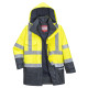 Parka hv bizflame rain multi-risques de travail Jaune/Bleu Portwest