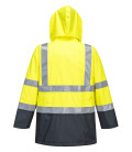 Parka hv bizflame rain multi-risques de travail Jaune/Bleu Portwest