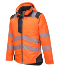 Parka hv pw3 de travail Orange/Noir Portwest