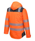 Parka hv pw3 de travail Orange/Noir Portwest
