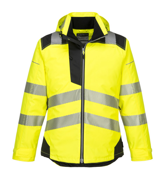 Parka hv pw3 de travail Jaune/Noir Portwest