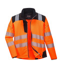 Softshell haute-visibilité pw3 de travail Orange/Noir Portwest